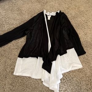 Layered look cardigan